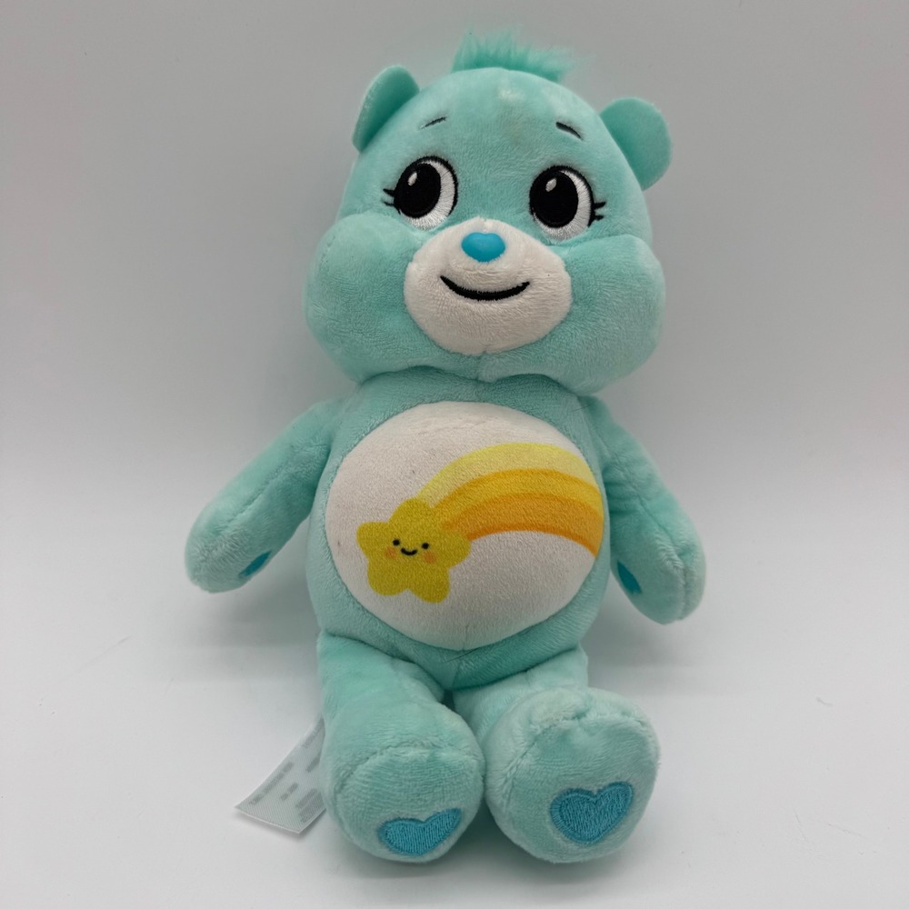 Care Bears Wish Bear Aqua Plush Stuffed Animal Unlock The Magic 10"